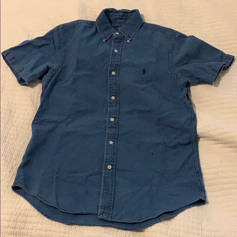 Denim polo